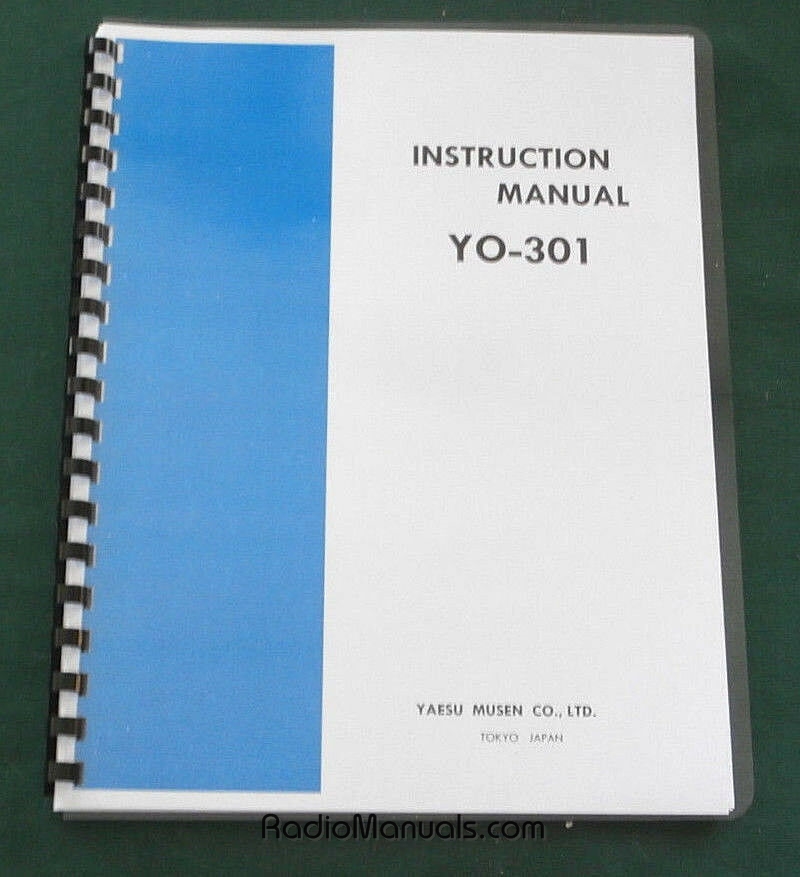 Yaesu YO-301 Instruction Manual